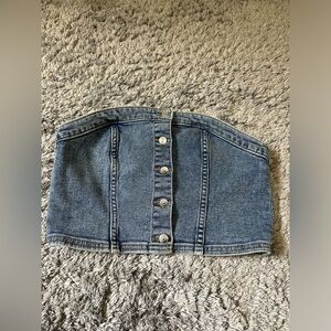 H&M  Denim Bustier-style Top